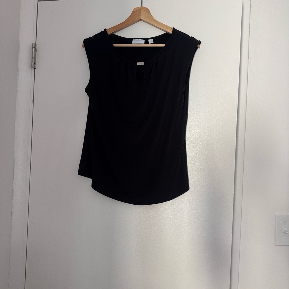 New York & Company Elegant Black Blouse